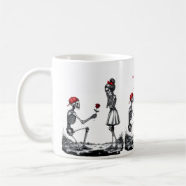 Kärlek Bleknar Aldrig Skelettpar Kaffemugg