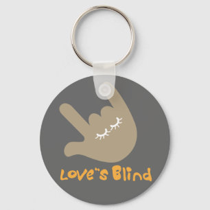 Kärlek blinda Keychain Nyckelring