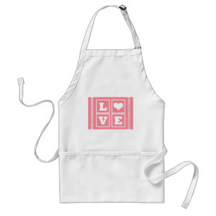 Kärlek Blocks Apron, Rosa Förkläde