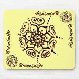Kärlek blomma (Henna) (Orange) Musmatta