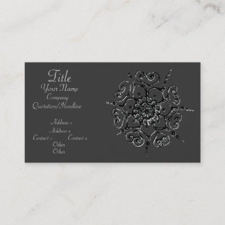 Kärlek blomma (Henna) (Silver/effekt) Visitkort