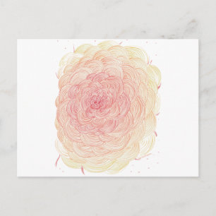 Kärlek, blomma och hjärta för bra karma vykort