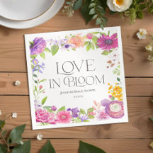 Kärlek blommar | Bröllopsdusch i akvarellblommor