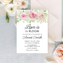 Kärlek blommar Bröllopsdusch Inbjudningar