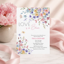 Kärlek blommar Djurvingar Rosa Baby Shower