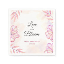 Kärlek blommar Vattenfärg Blommig Bröllopsdusch 