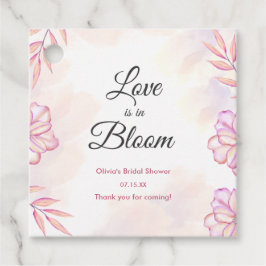 Kärlek blommar Vattenfärg Blommig Bröllopsfest Gåvor Etiketter