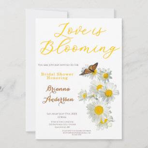 Kärlek Blommar Vild Blomster Daisy Bröllopsdusch Inbjudningar