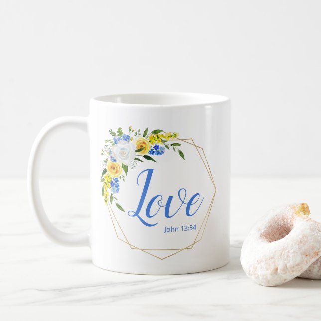 Kärlek Blommig Kaffemugg (Med munk)