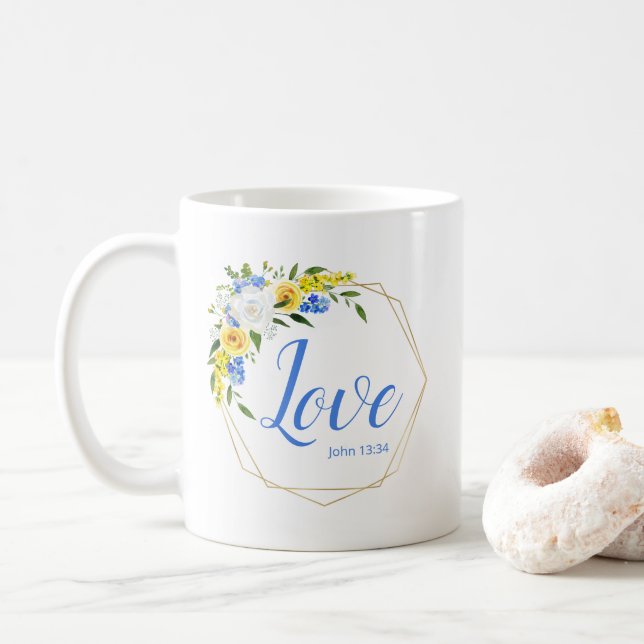 Kärlek Blommig Kaffemugg (Med munk)