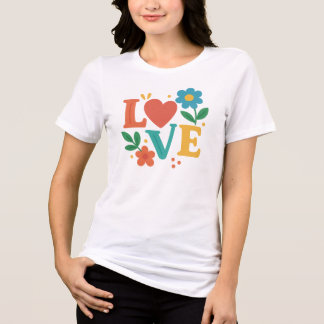 Kärlek blommig t-shirt