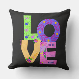 KÄRLEK Blommigt Böhmen Mors dag Kudde