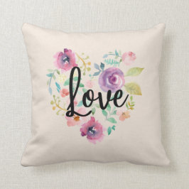 Kärlek Blommigt Heart Dekorativ kudde