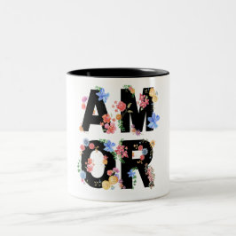 Kärlek Blommigt Vår Cute Kärlek Romantic Watercolo Två-Tonad Mugg