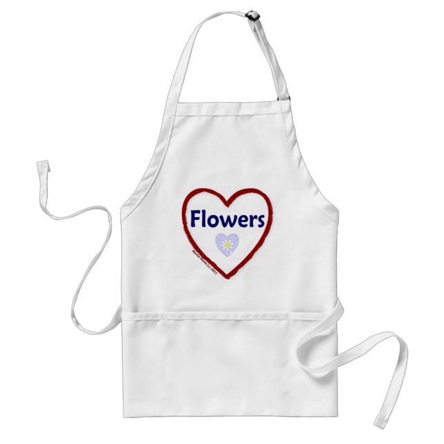 Kärlek: Blommor - Apron Förkläde (Framsidan)