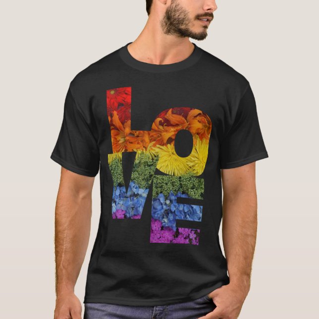 Kärlek-blomsamling T-Shirt (Framsida)