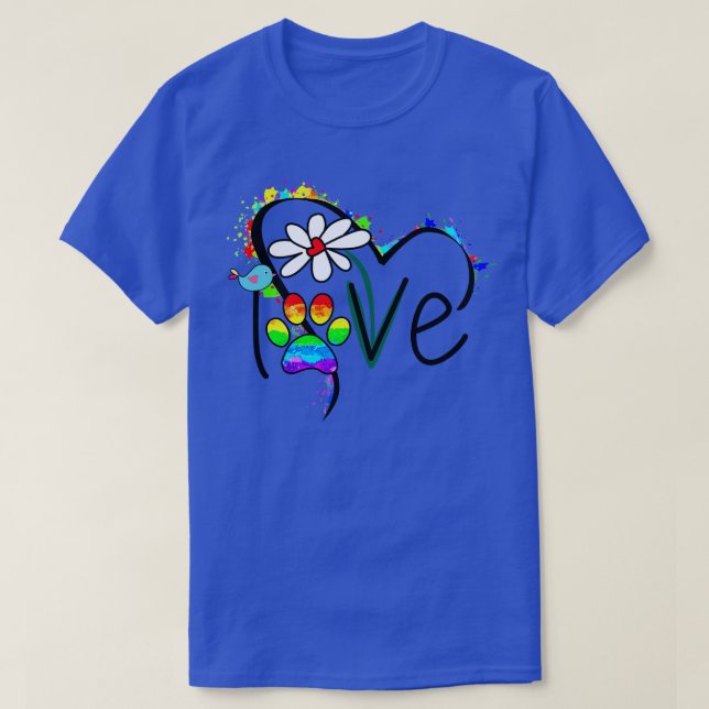 Kärlek blomsterliv t shirt (Design framsida)