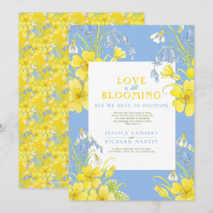 Kärlek blomstrar fortfarande vår som skjutits upp inbjudningar