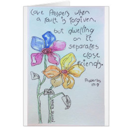 Kärlek blomstrar när... hälsningskort