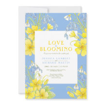 Kärlek blomstrar vår blomblått bröllop