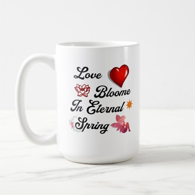Kärlek Blooms i östra Vår Mugg (Vänster)