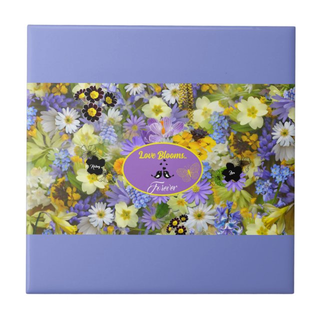 Kärlek Blooms Kakelplatta (Framsidan)