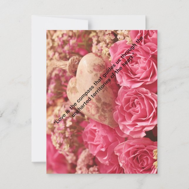 "Kärlek Blooms: Modern Valentindags Print" Julkort (Framsida)