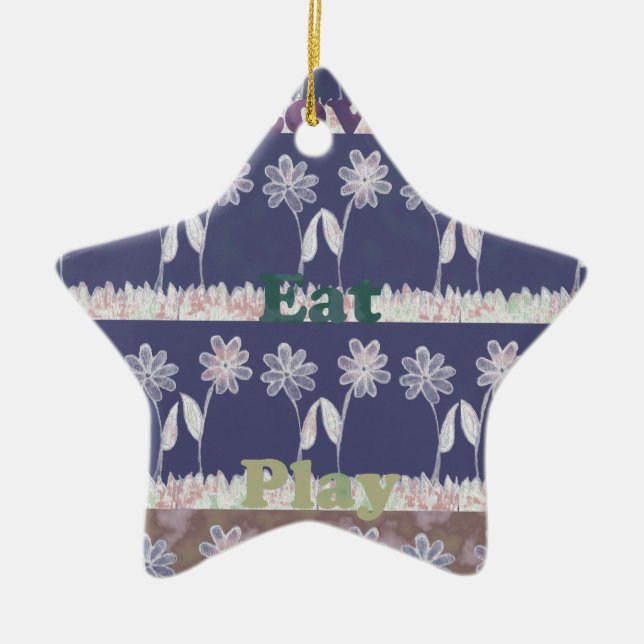 Kärlek Blue Baby Shower färg Julgransprydnad Keramik (Framsidan)