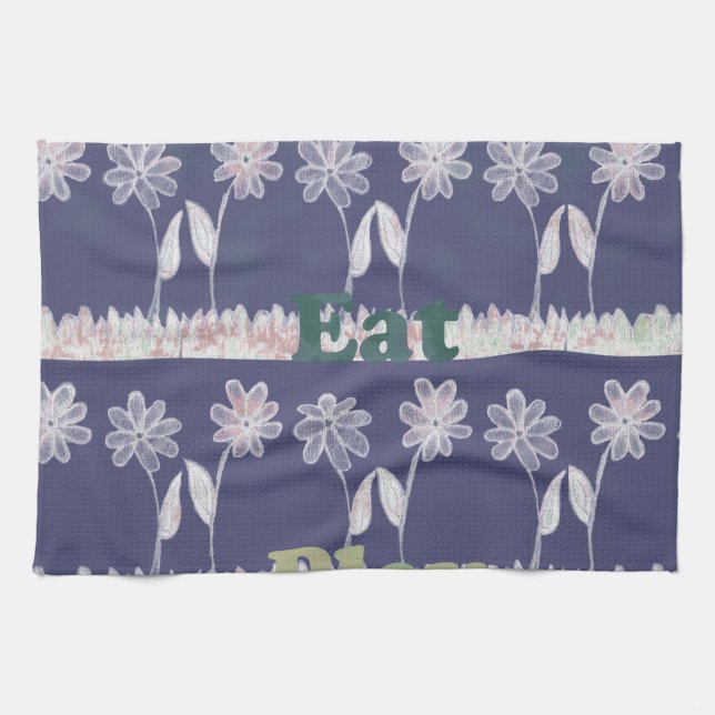 Kärlek Blue Baby Shower färg Kökshandduk (Horisontell)