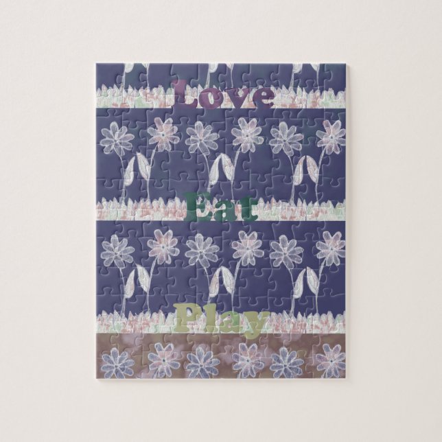 Kärlek Blue Baby Shower färg.png Pussel (Vertikal)