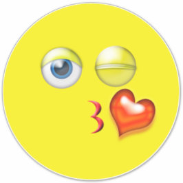Kärlek Blue Kiss Emoji Klistermärken