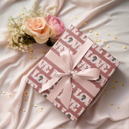 Kärlek Boho Regnbåge Foto Inpackningspapper Presentpapper