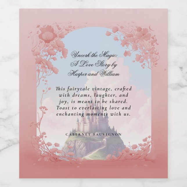 Kärlek, bok täckmantel vinflaska etikett (Singel etikett)