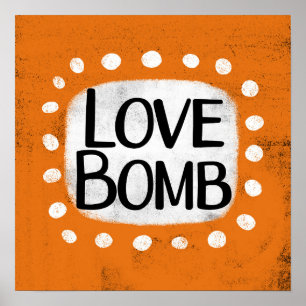 Kärlek Bomb Poster Wall Art