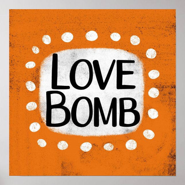 Kärlek Bomb Poster Wall Art (Framsidan)