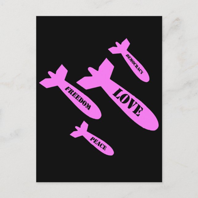 Kärlek Bombs Vykort (Framsida)