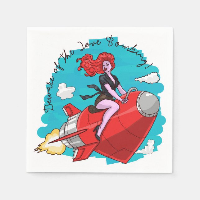 Kärlek Bomning Pappersservett (Framsidan)