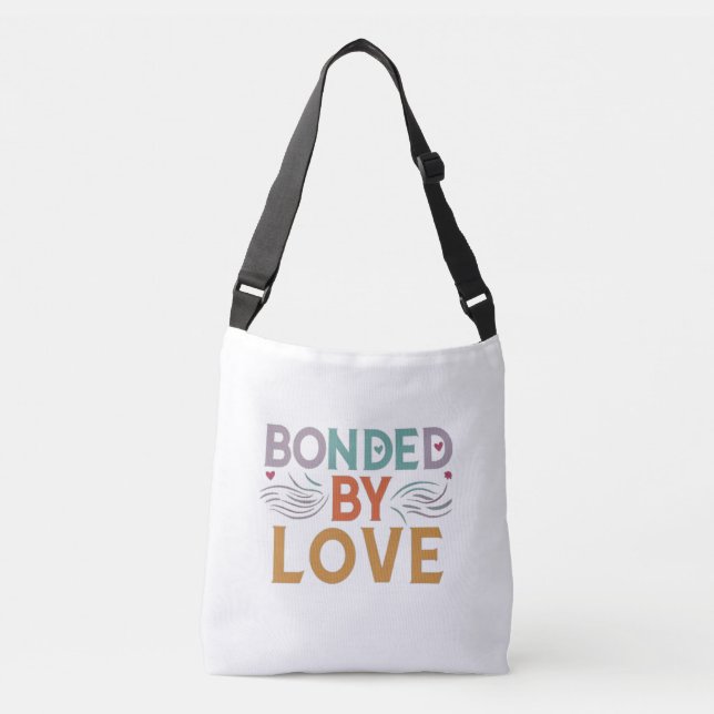 Kärlek - "Bonded by Kärlek" Multifärgad Tote Axelväska (Framsida)