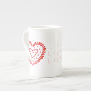 KÄRLEK Bone China Mugg Benporslin Mugg