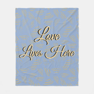 Kärlek bor här Blecked Fleece Blanket