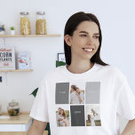 Kärlek bor här | Tre foto-familjegåvor T Shirt<br><div class="desc">Att presentera en hjärtefråga och en personlig gåva som firar familjens innersta väsen, med ett vackert grått ram, försedd med ett träffande citat "Kärlek Lives here" och tre omhuldade foton. Varje gång mottagaren får en glimt av denna anmärkningsvärda gåva kommer deras hjärta att fyllas med fräcka minnen och en djup...</div>