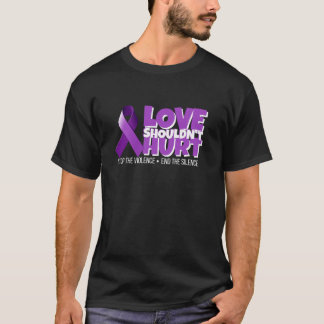 Kärlek bör Ont Domesticens medvetenhet om våld T Shirt