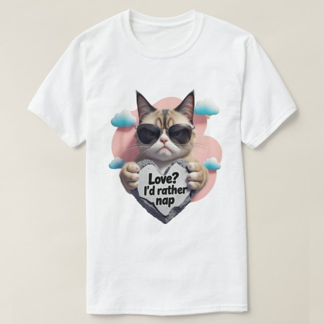 kärlek? Bort med valentin? T Shirt (Design framsida)