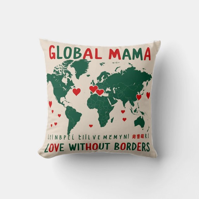 Kärlek bortom Gräns: Mamma- och mindesign Kudde (Framsida)