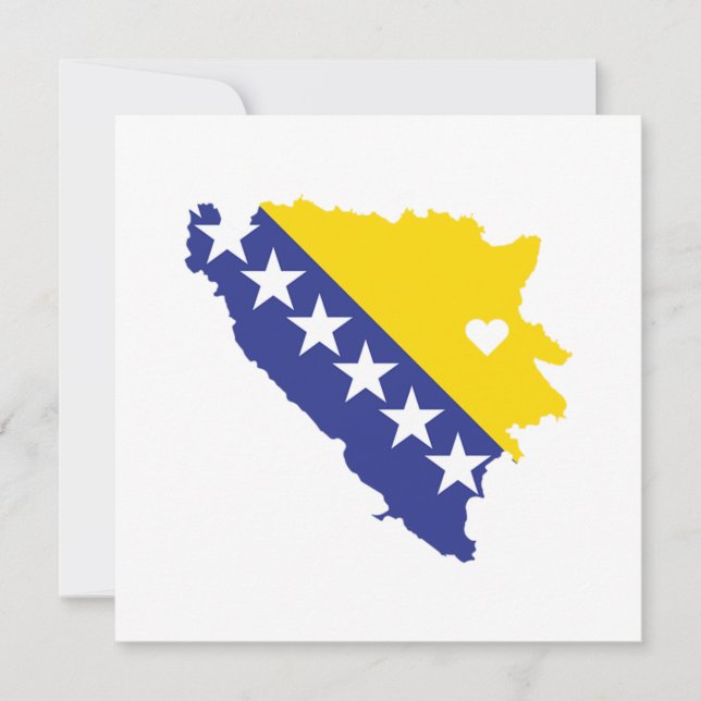 Kärlek Bosnien och Hercegovina Gift Bosnian Pride  Inbjudningar (Framsida)