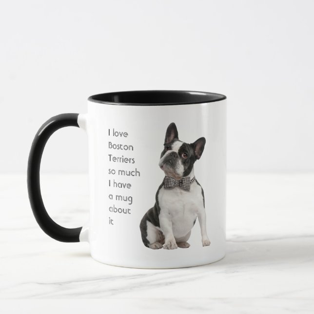 Kärlek Boston Terriers Hundar så mycket Roligt cit Mugg (Vänster)