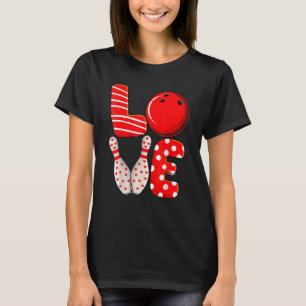 Kärlek Bowling Ball & Stift Group Matching Valenti T Shirt