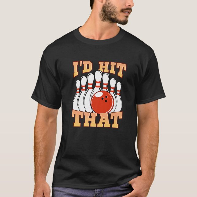 Kärlek Bowling League Bowling Stift Id Slått det t Shirt (Framsida)