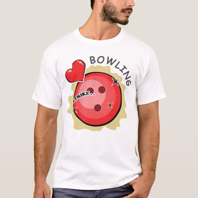 Kärlek Bowling T Shirt (Framsida)