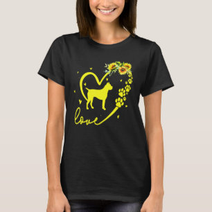 Kärlek Boxer Hund Solros He T Shirt